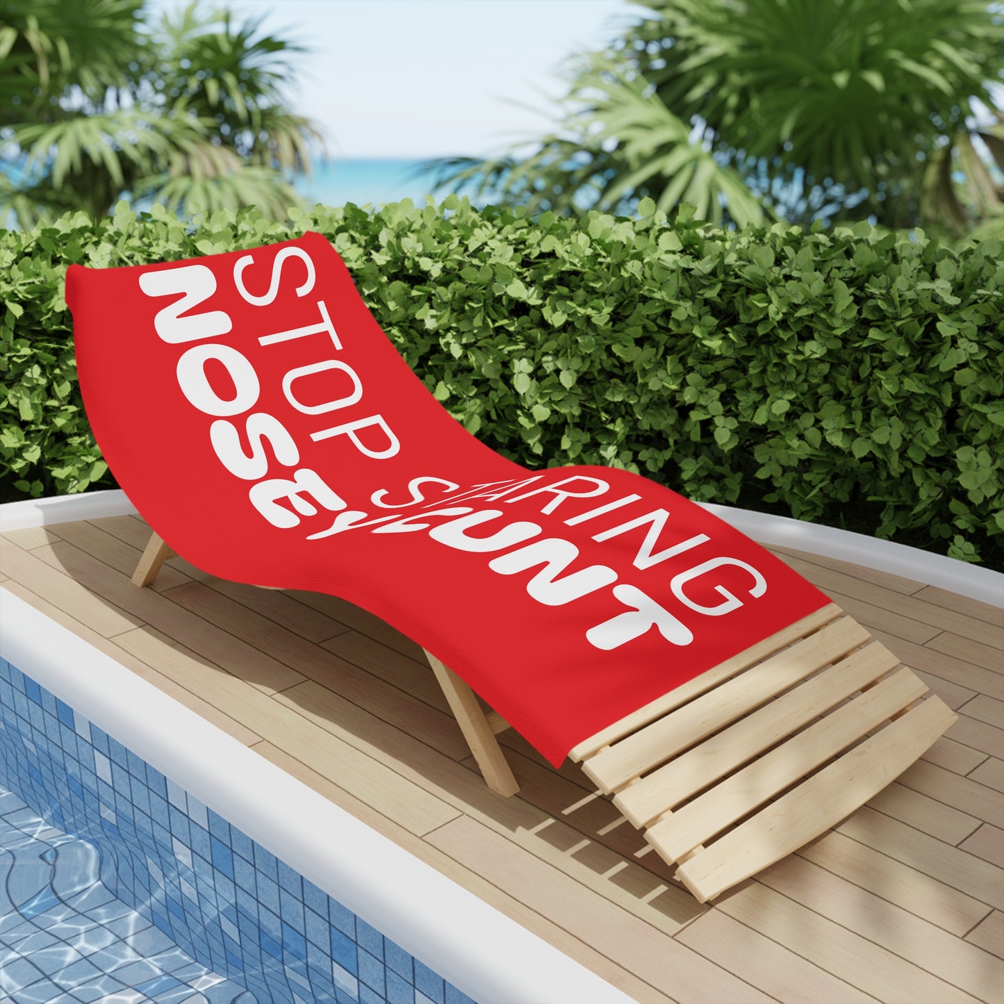 Stop Staring Nosey Cunt - Beach Towel