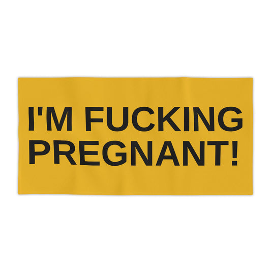 Humorous Pregnancy Beach Towels, Fun Gifts for Moms-to-Be, Summer Pool Party Accessory, Cheeky Beach Gear, Unique Gender Reveal!