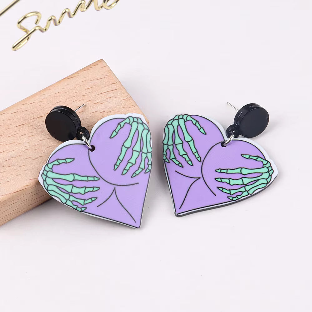 Cute AF Finger Heart Earrings (With Attitude)