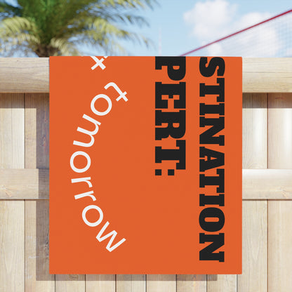 Procrastination Expert Beach Towel - Fun Summer Gift, Poolside Accessory, Humorous Towel, Beach Sunbath, Summer Vibes!