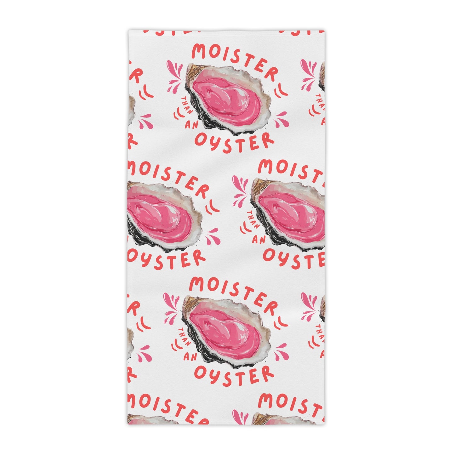 Moister Than An Oyster Beach Towel, Fun Summer Towel, Nautical Decor, Beach Accessories, Gift for Seafood Lovers