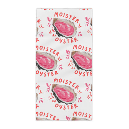 Moister Than An Oyster Beach Towel, Fun Summer Towel, Nautical Decor, Beach Accessories, Gift for Seafood Lovers