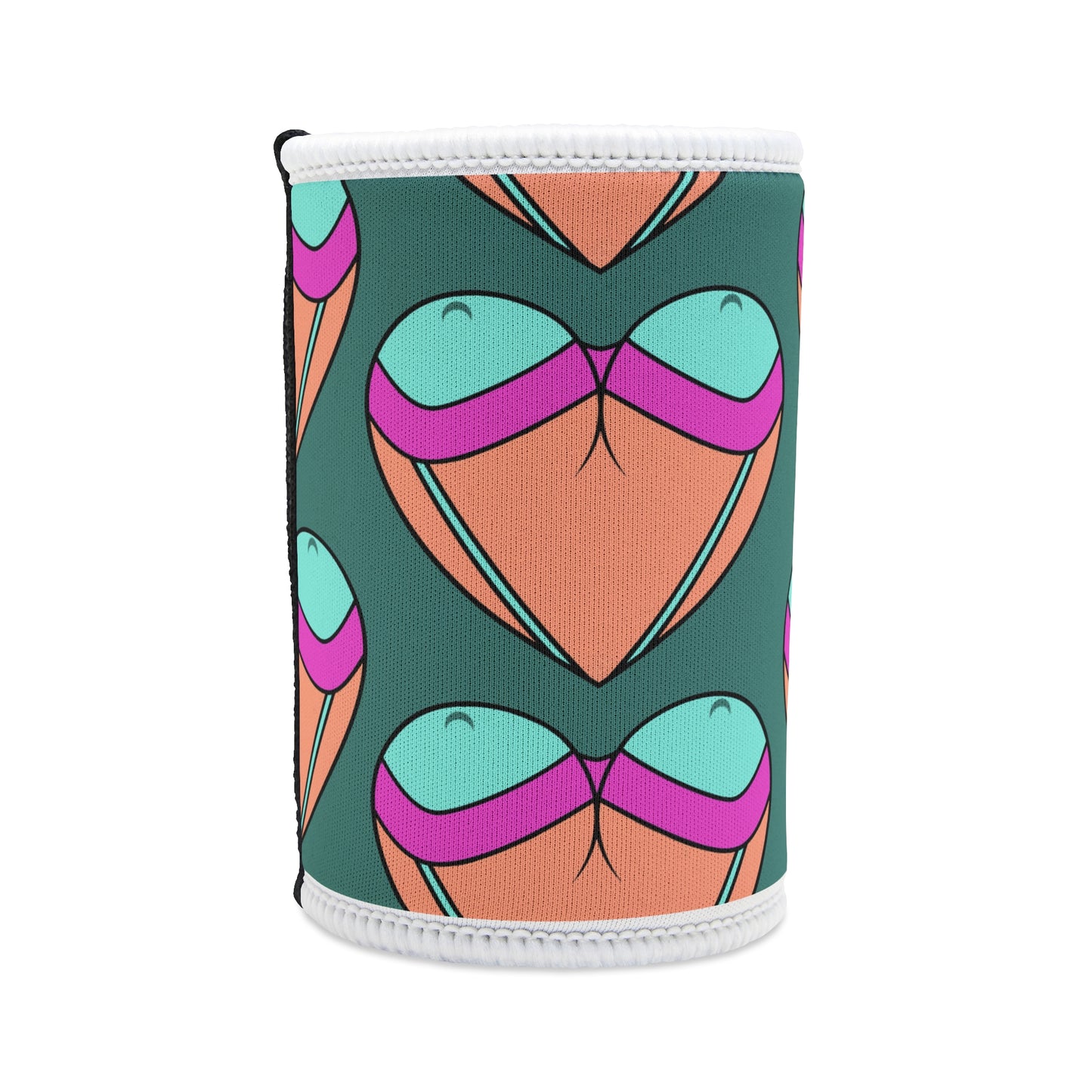 Retro Hearts Stubby Cooler