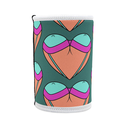 Retro Hearts Stubby Cooler