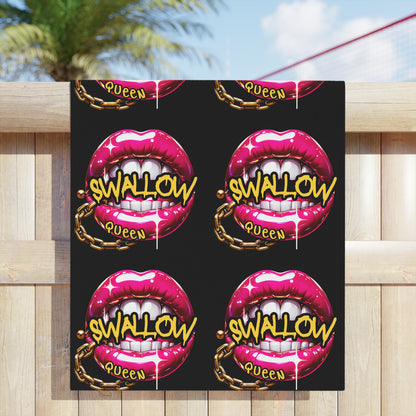 Sassy Beach Towels with 'Swallow Queen' Design, Fun Poolside Essentials, Vibrant Towel for Summer, Gift for Beach Lovers, Trendy [...]