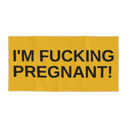 Humorous Pregnancy Beach Towels, Fun Gifts for Moms-to-Be, Summer Pool Party Accessory, Cheeky Beach Gear, Unique Gender Reveal!