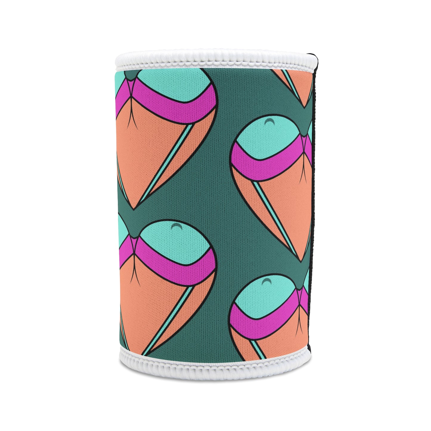 Retro Hearts Stubby Cooler