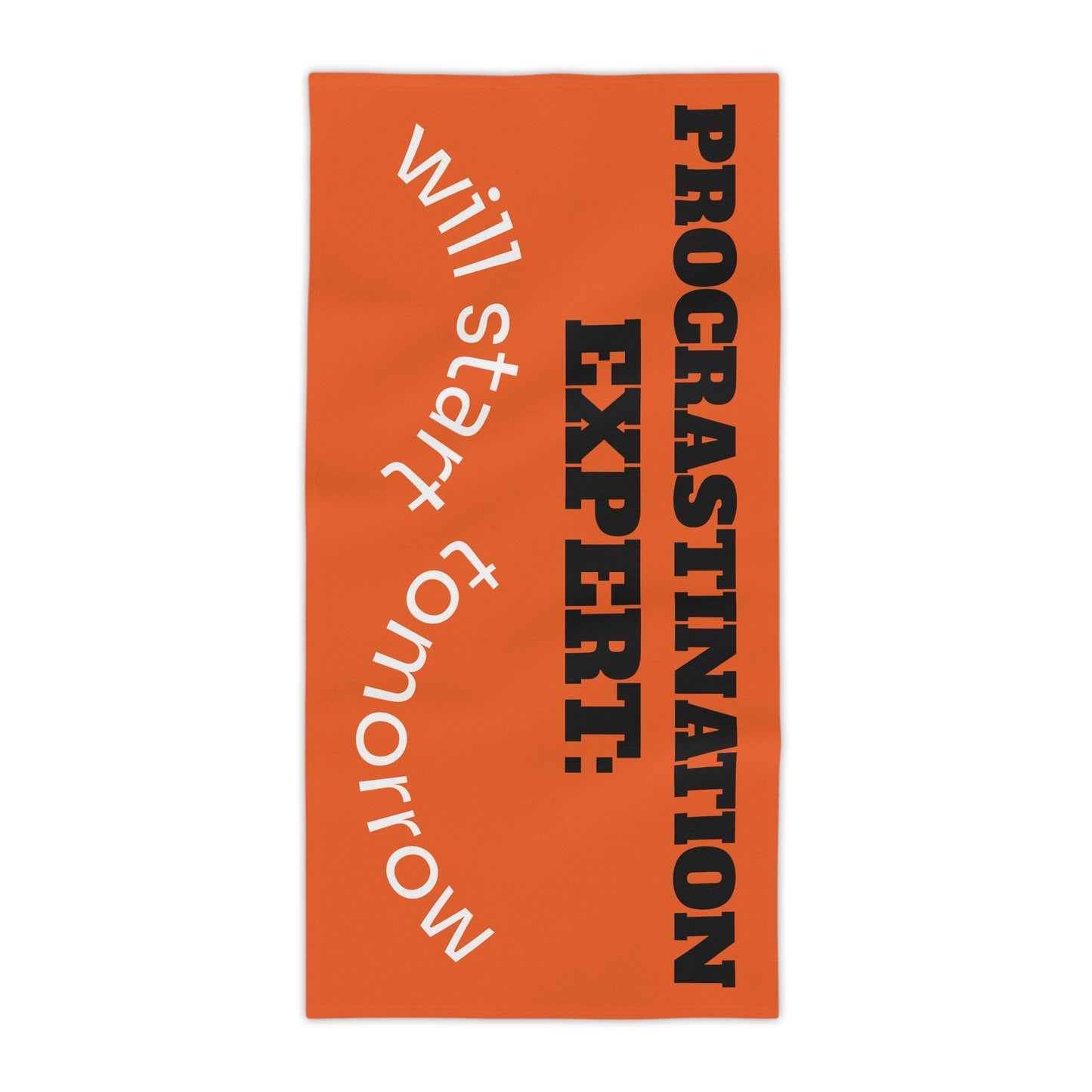 Procrastination Expert Beach Towel - Fun Summer Gift, Poolside Accessory, Humorous Towel, Beach Sunbath, Summer Vibes!