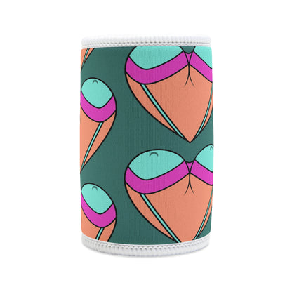 Retro Hearts Stubby Cooler