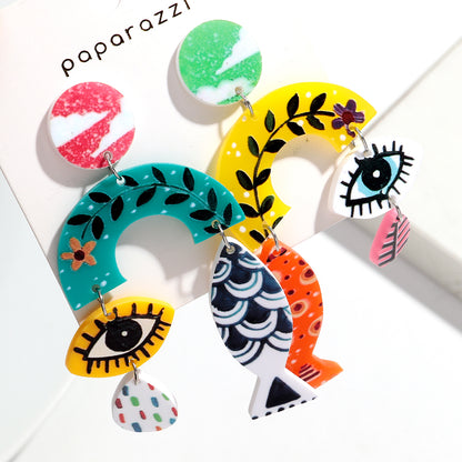 Hyperbole Face Statement Earrings