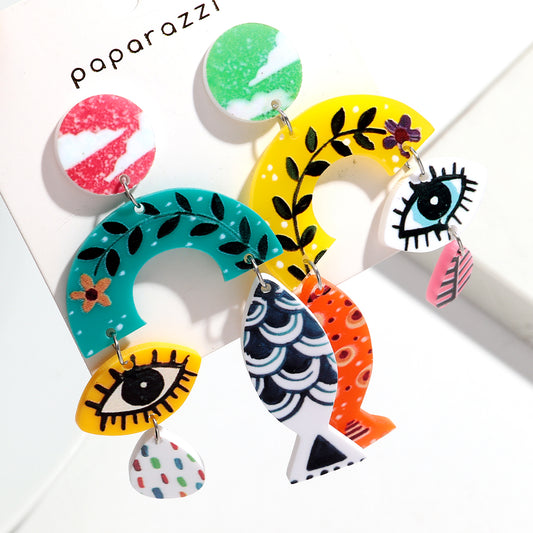 Hyperbole Face Statement Earrings