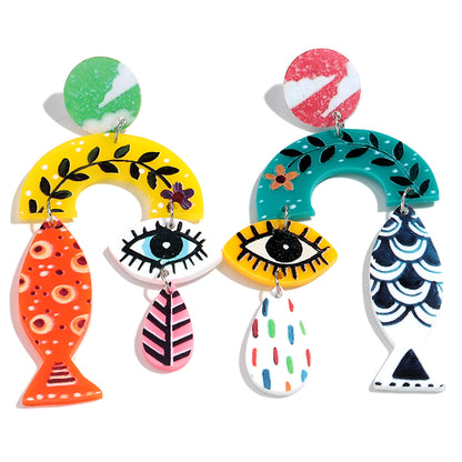 Hyperbole Face Statement Earrings