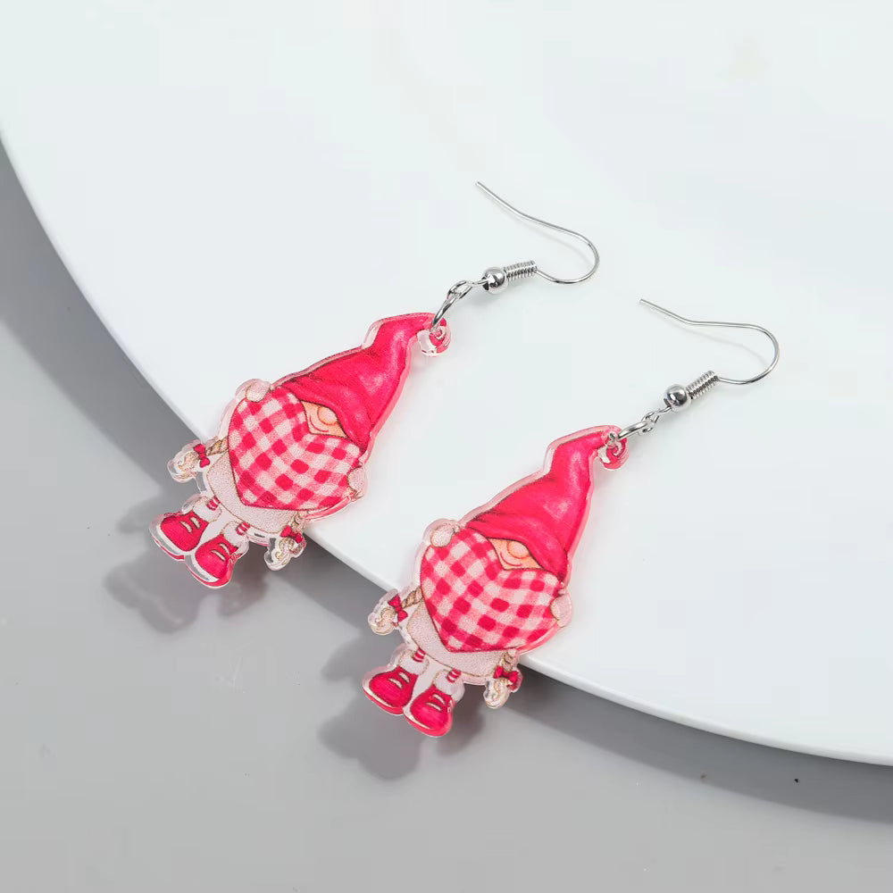 Cute AF Pink Heart Drop Earrings