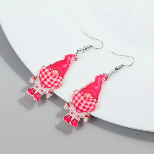 Cute AF Pink Heart Drop Earrings