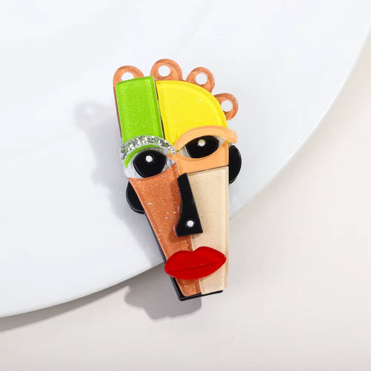 Graffiti Mood Face Statement Pin