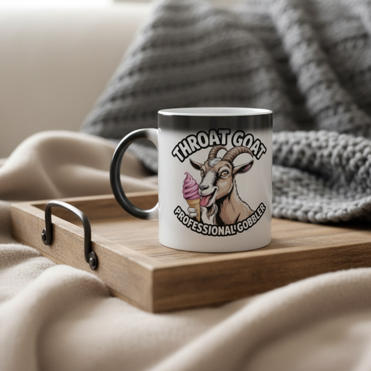 Throat Goat Surprise Heat Mug