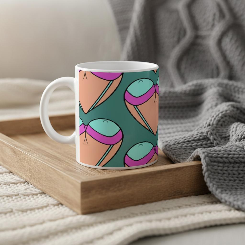 Heart-Shaped Boobs Mug in Your Choice of Seven Playful Hues – A Perfectly Inappropriate Gift!
